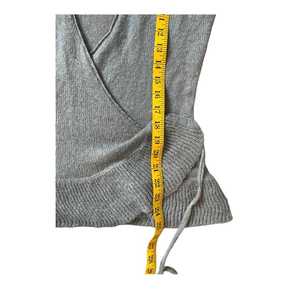 MANGO Mohair Blend Gray Wrap Sweater Size Medium - Picture 5 of 10